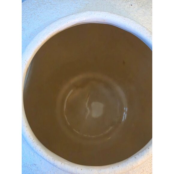 Signed Handcrafted White Textured Vase Red Poppy Floral‎ 10" Tall H.O. - Picture 7 of 10